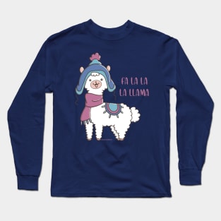 Cute and funny llama Long Sleeve T-Shirt